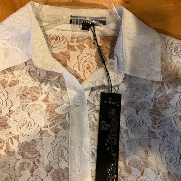 Brand New Lace Long Sleeve Shirt - Picture 3 of 3